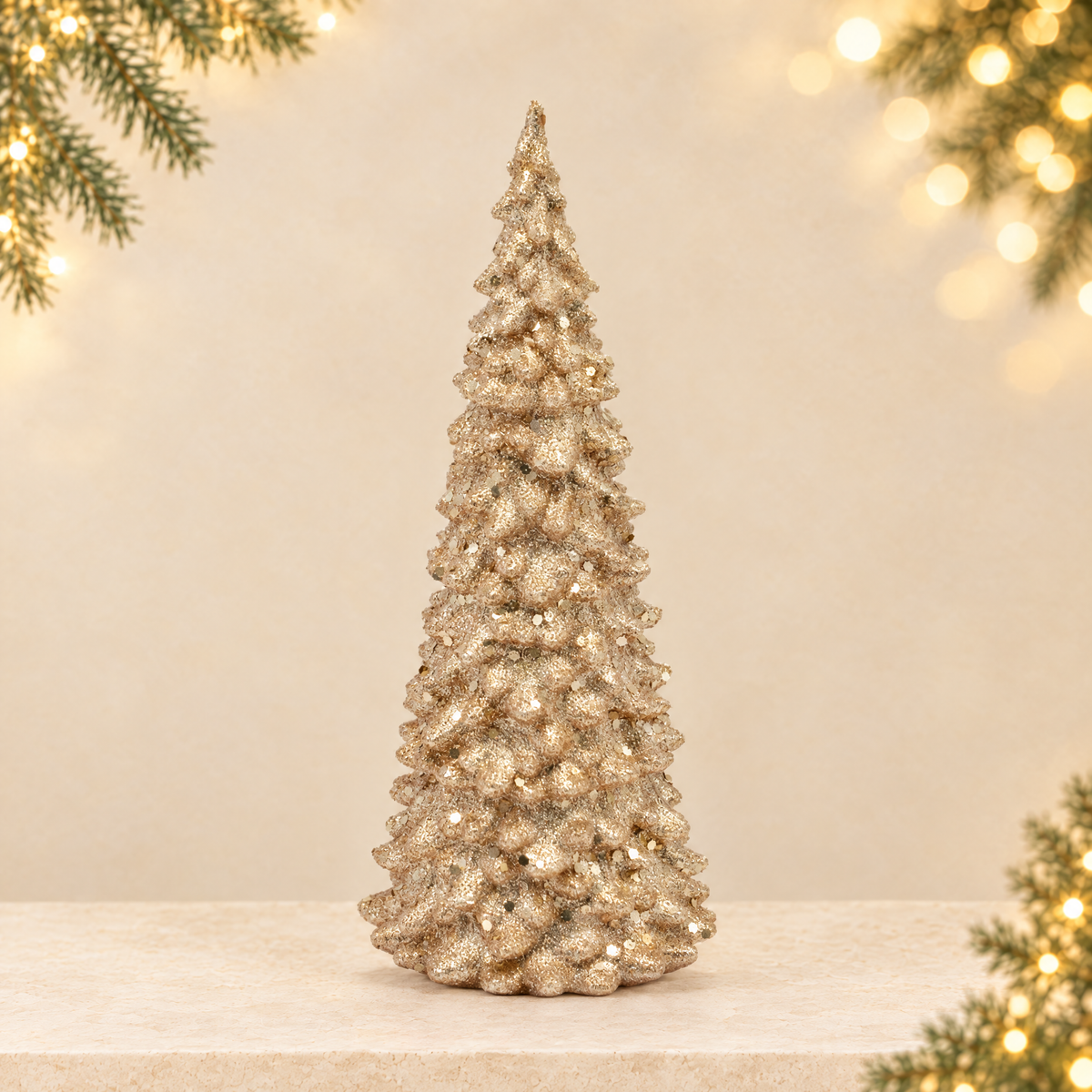 Christmas tree top star golden three-dimensional luminous Decorations — ivory Christmas product photograph