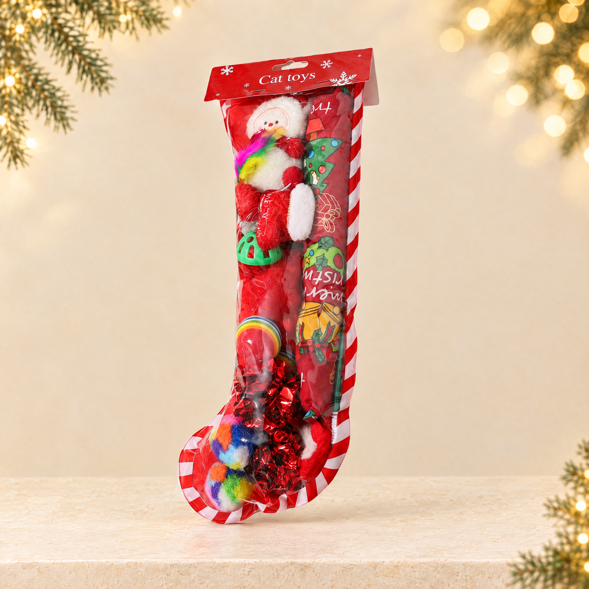 Christmas-themed toys — ivory Christmas product photograph