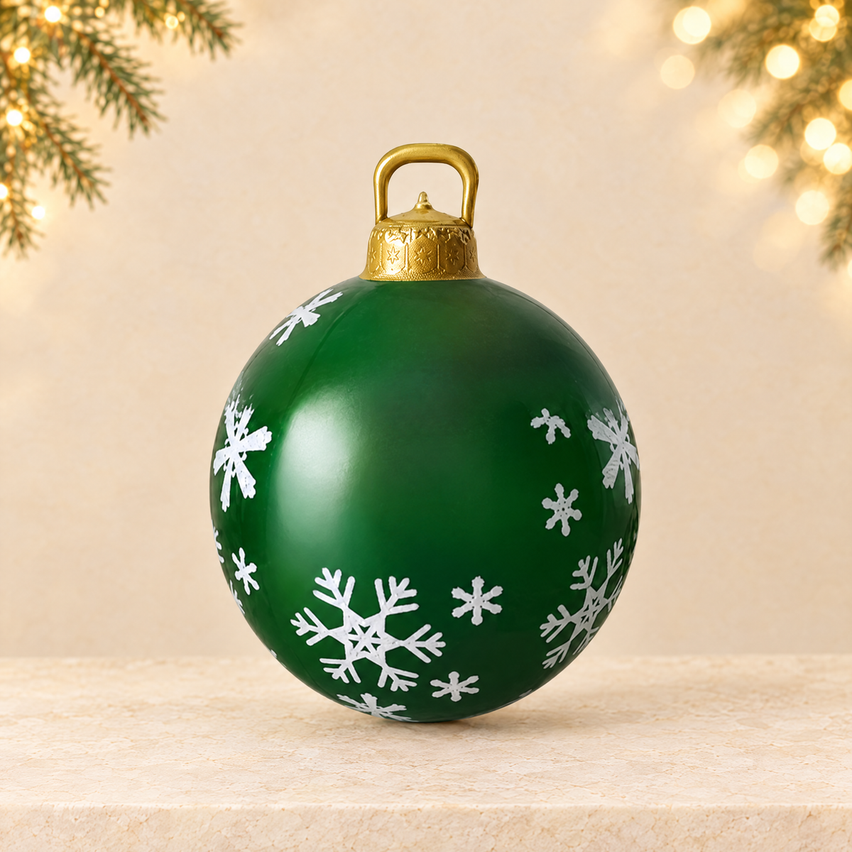 Christmas ball — ivory Christmas product photograph