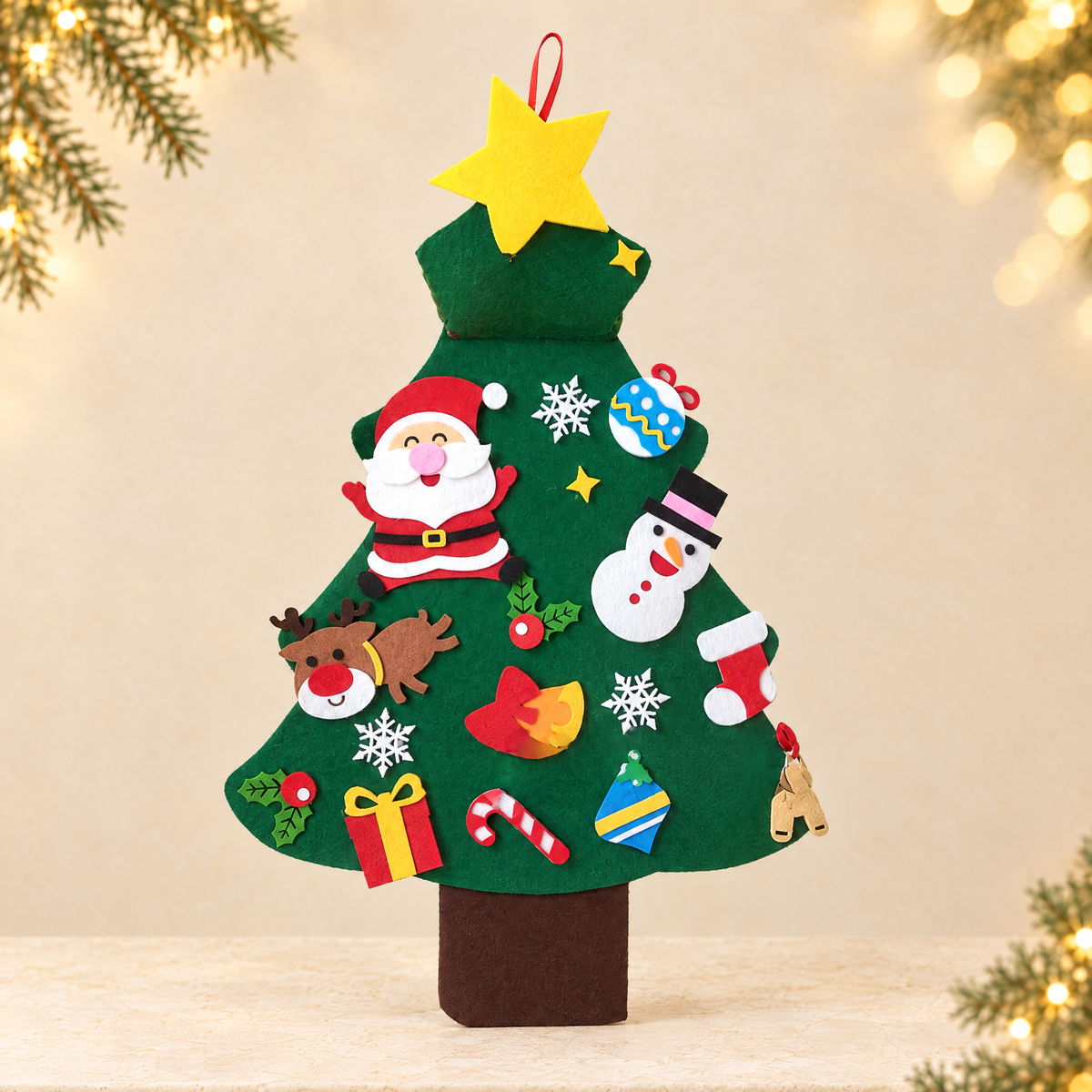 Felt Christmas Tree — ivory Christmas product photograph