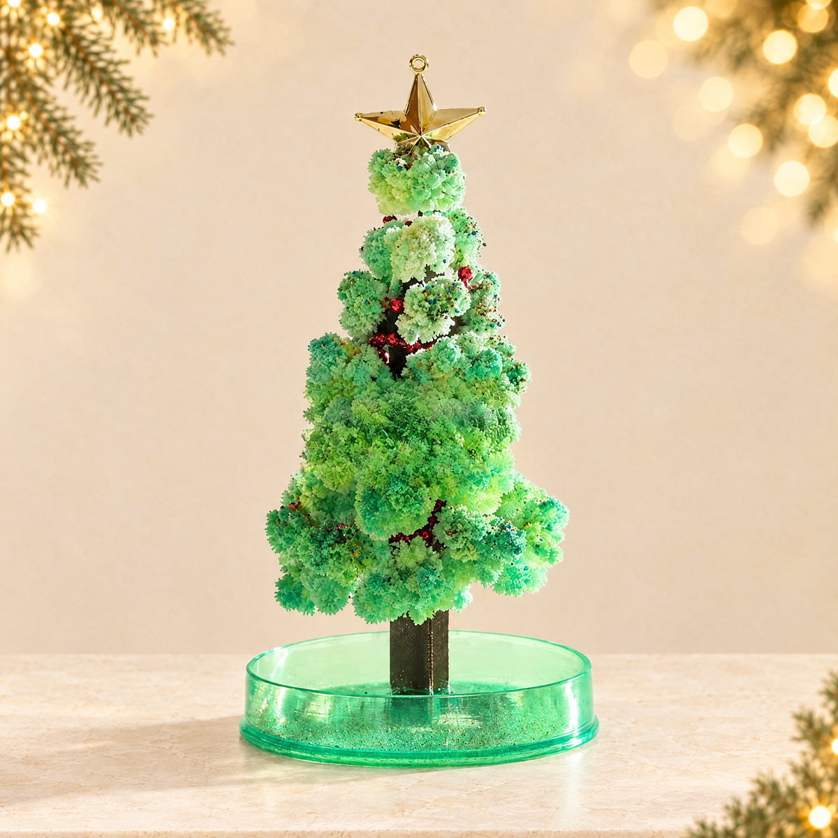 Christmas tree, paper tree, blossoms. — ivory Christmas product photograph