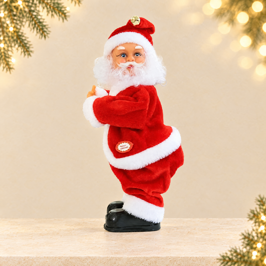 Electric Dancing Santa Claus Doll — ivory Christmas product photograph