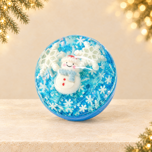 Christmas Theme Sensory Stress Relief Ball — ivory Christmas product photograph