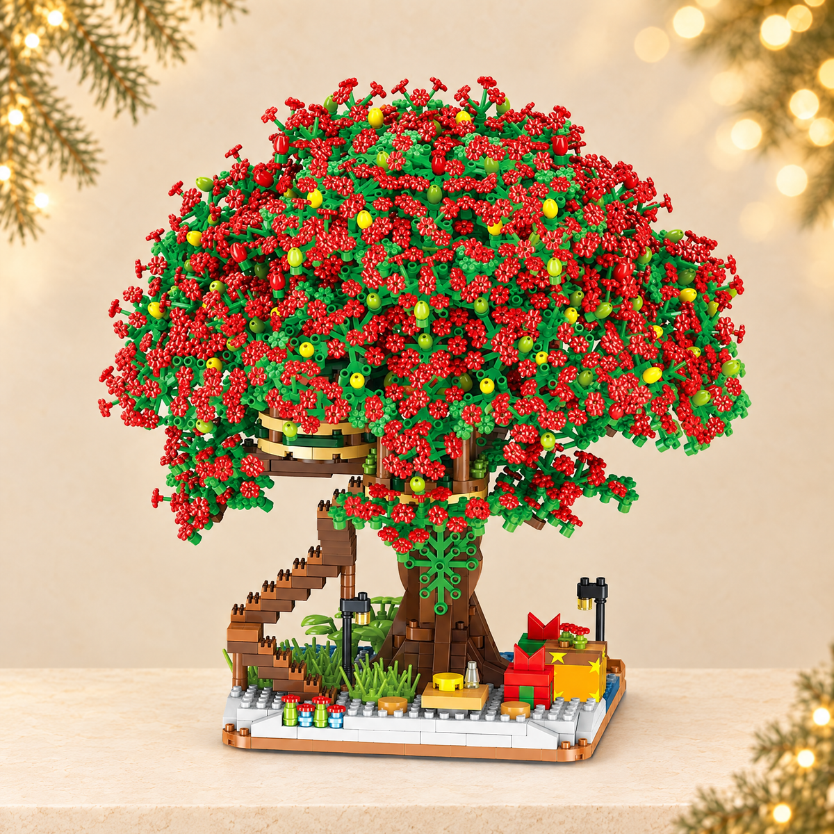 Christmas Treehouse DIY Building Blocks Set — ivory Christmas product photograph