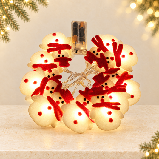 Ragdoll Snowman String Lights — ivory Christmas product photograph
