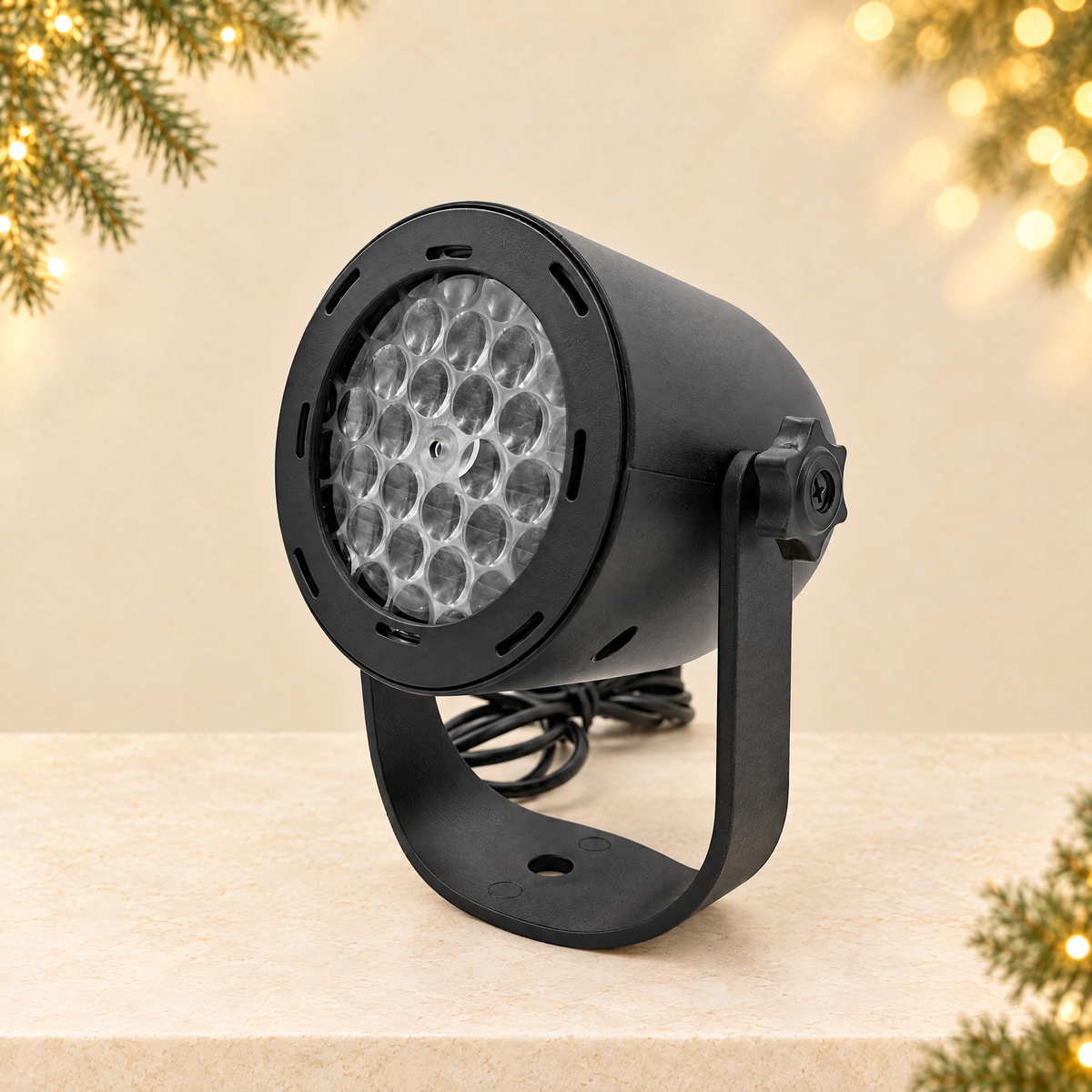 Christmas Projection Snowflake LED Decoration Light — ivory Christmas product photograph