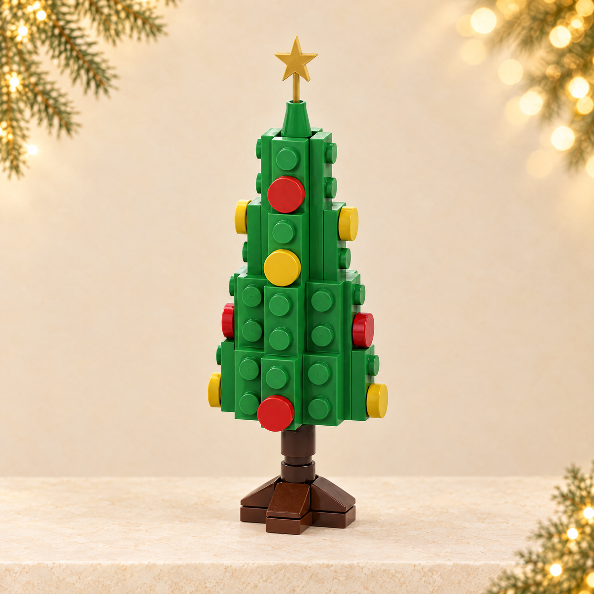 Christmas Tree Building Block Set — ivory Christmas product photograph
