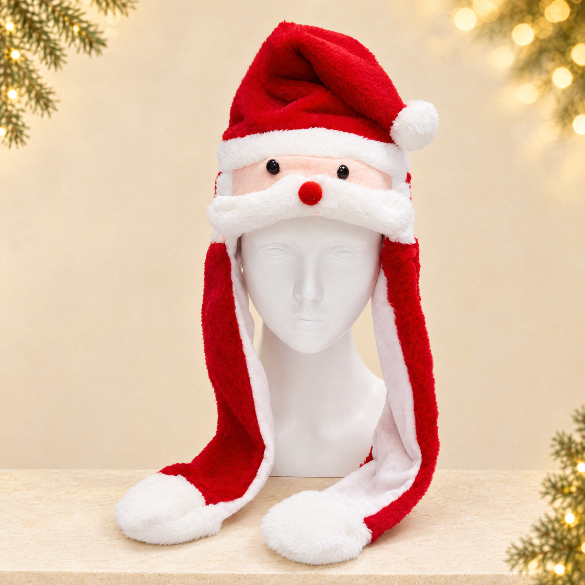 Christmas Plush Animal Toy — ivory Christmas product photograph