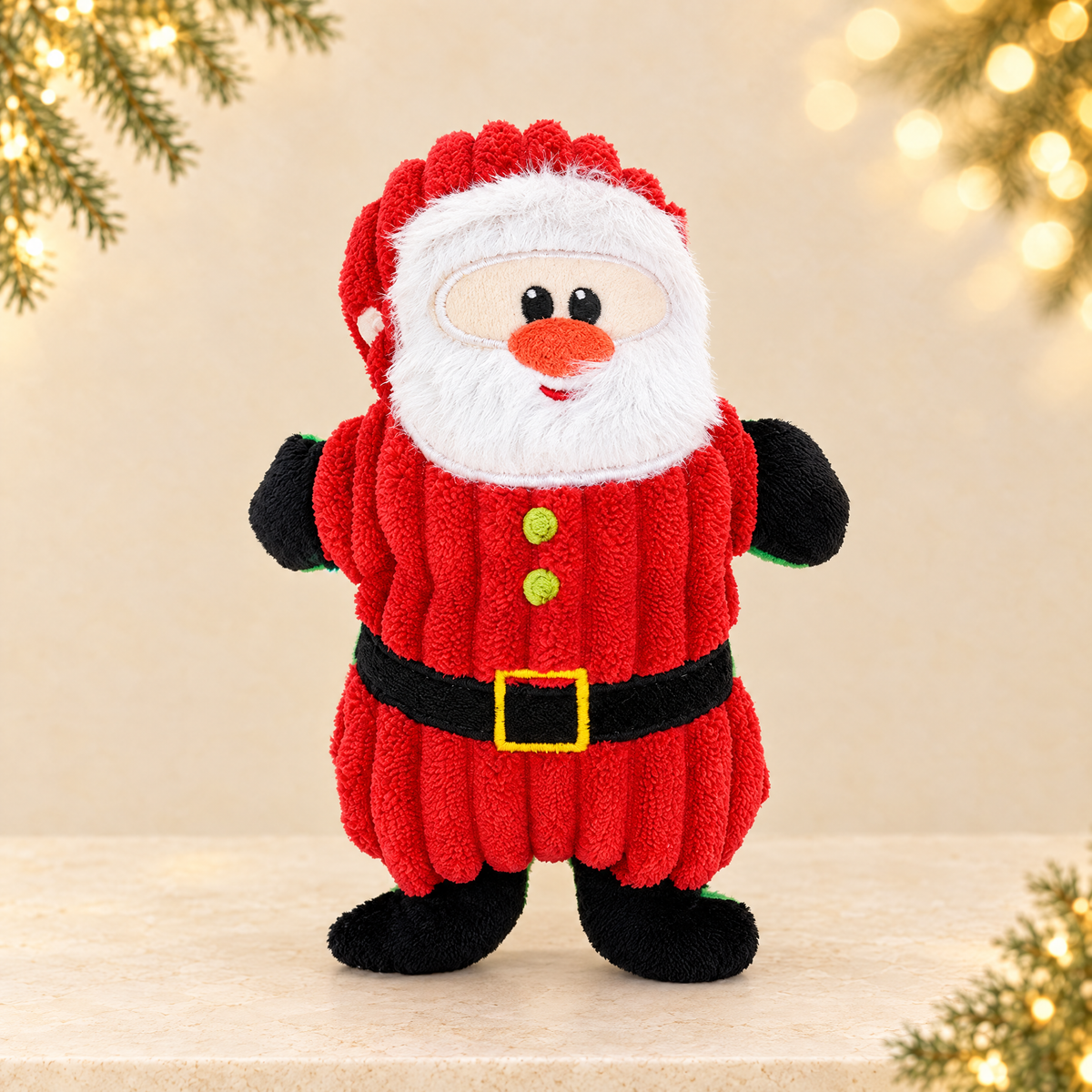 Christmas Plush Pet Toy with Sound — ivory Christmas product photograph