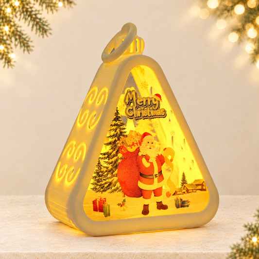 Retro Christmas Night Light with Battery — ivory Christmas product photograph