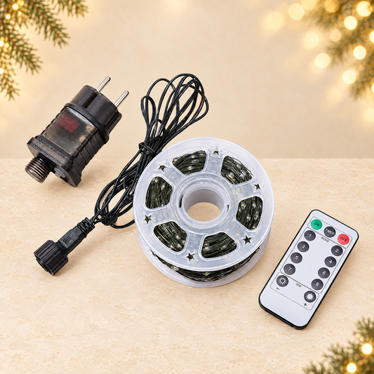 Christmas tree small light string — ivory Christmas product photograph