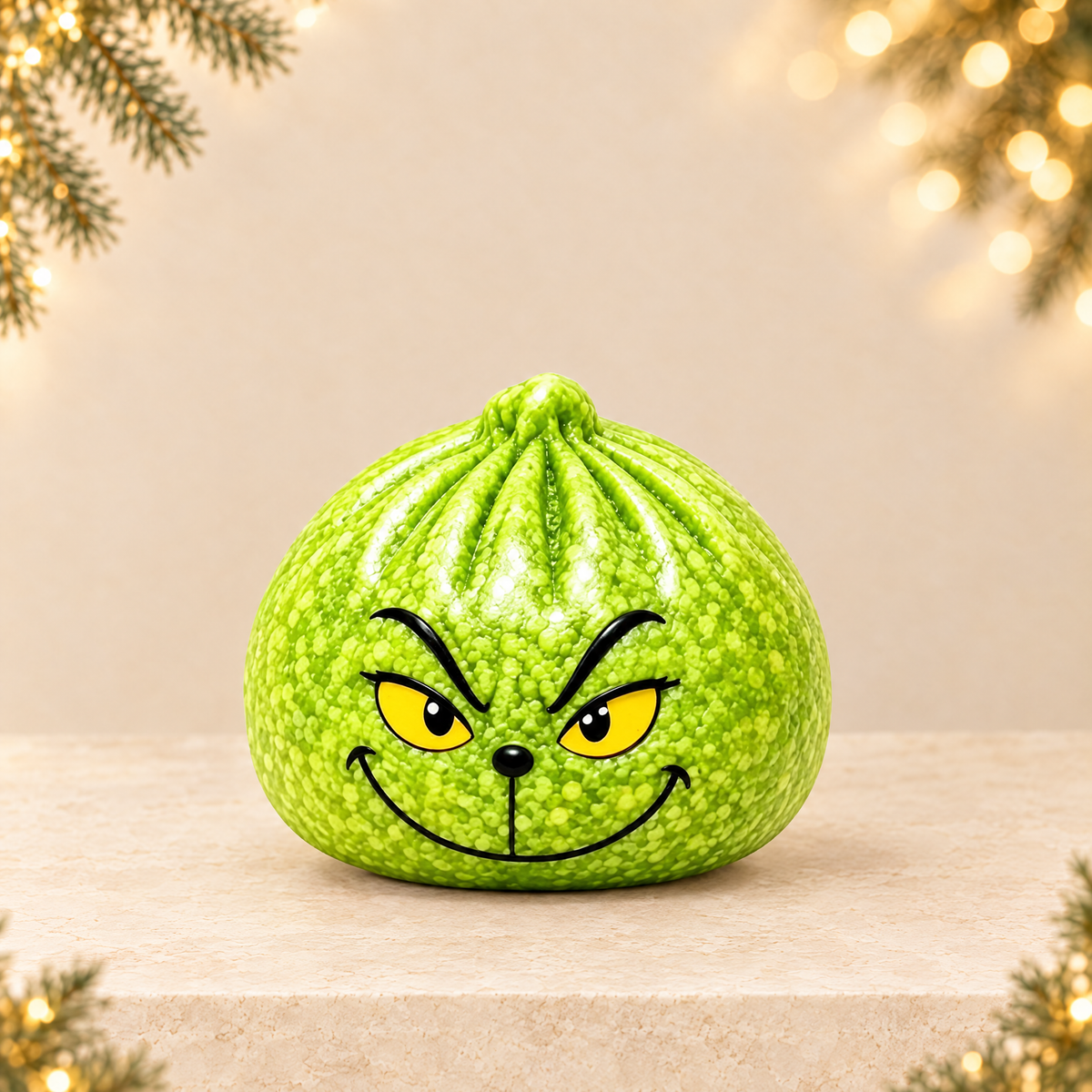 Grinch Christmas Squishy Stress Relief Toy — ivory Christmas product photograph