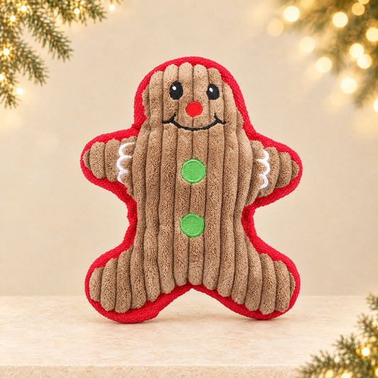 Christmas Plush Squeaky Dog Chew Toys — ivory Christmas product photograph