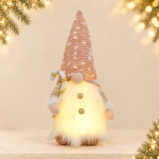 Christmas Lighted Doll Ornament — ivory Christmas product photograph