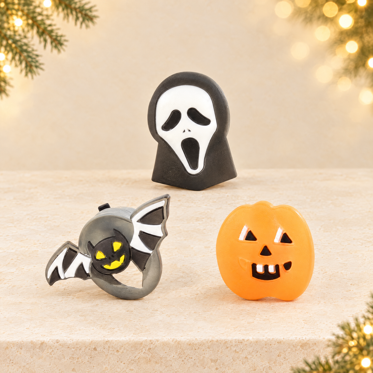LED Glow Party Finger Rings for Halloween Christmas — ivory Christmas product photograph