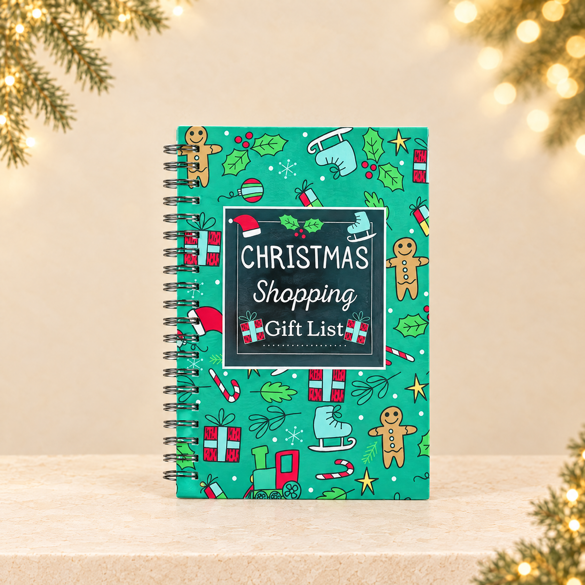 Christmas Planning Notebook — ivory Christmas product photograph