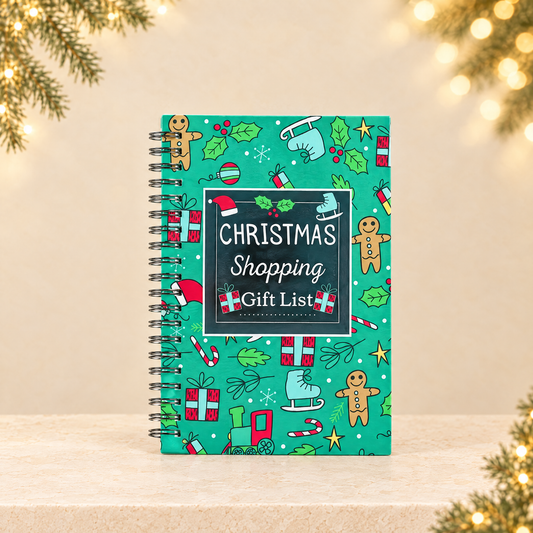 Christmas Planning Notebook — ivory Christmas product photograph