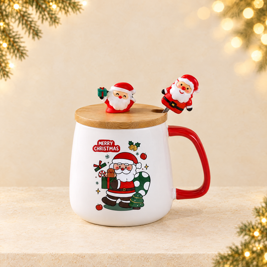 Cute Christmas Gift Mug — ivory Christmas product photograph