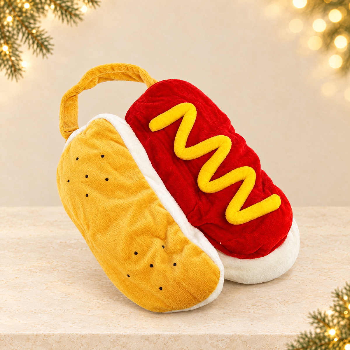 Christmas Halloween Dog Fleece Costume — ivory Christmas product photograph