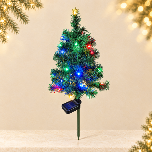 Product Title: Solar Christmas Tree Lights — ivory Christmas product photograph