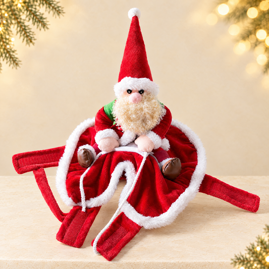 Pet Dog Christmas Santa Costume — ivory Christmas product photograph