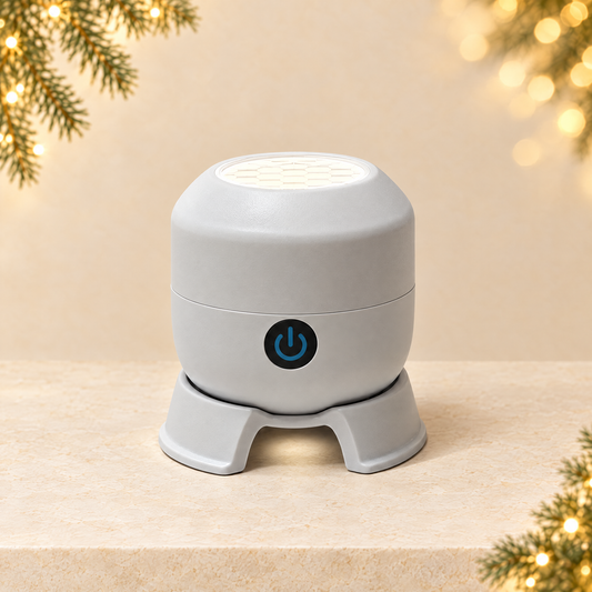 Snowflake Christmas Projection Light with Dynamic Patterns — ivory Christmas product photograph