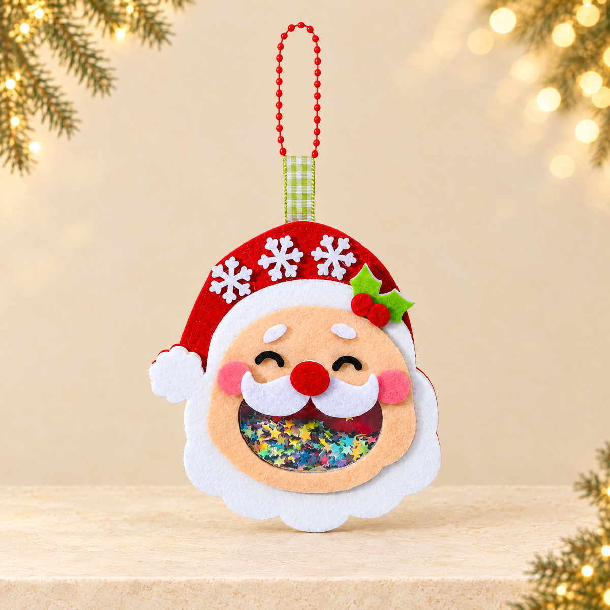 Christmas keychain — ivory Christmas product photograph