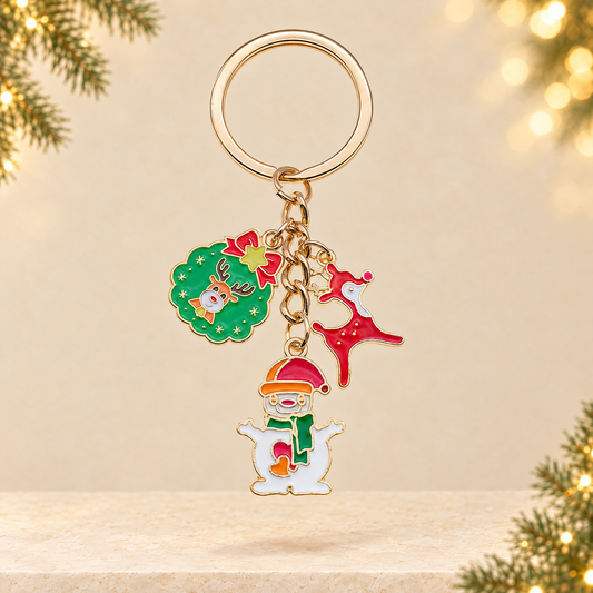 Christmas Keychain Ornament — ivory Christmas product photograph