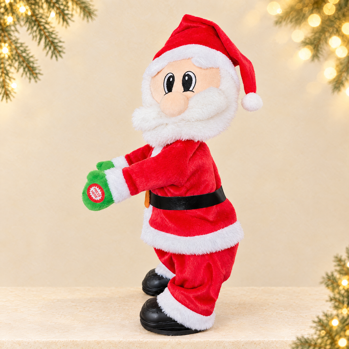 Christmas Ornaments, Electric Music, Butt-Twisting Santa Claus, Children's Christmas Electric Toys — ivory Christmas product photograph