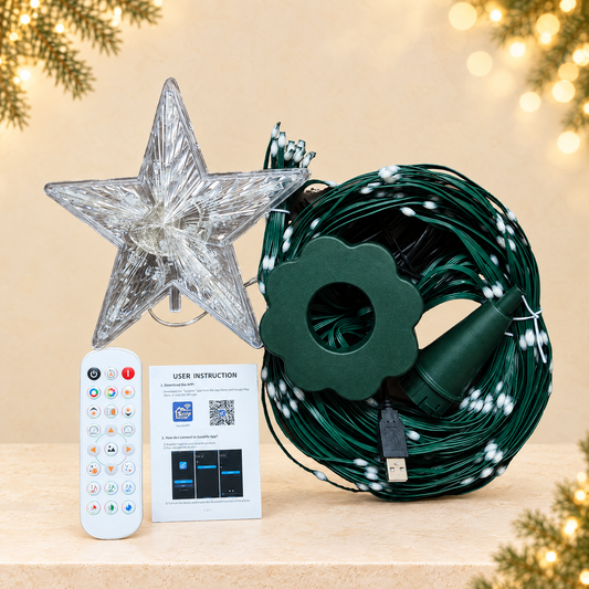 Christmas Tree Light Strings with App Control — ivory Christmas product photograph