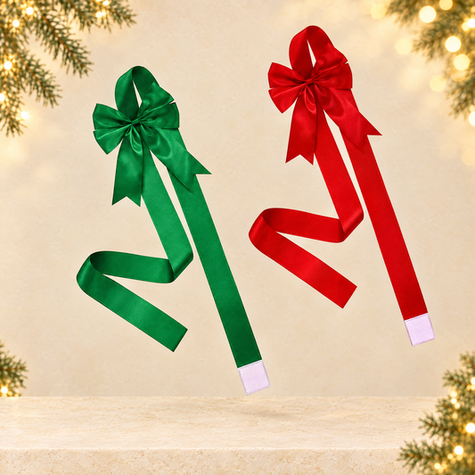 Christmas Bow Door Decoration — ivory Christmas product photograph