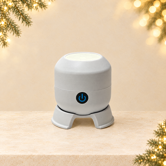 Christmas Projection Light with Rotating Patterns — ivory Christmas product photograph