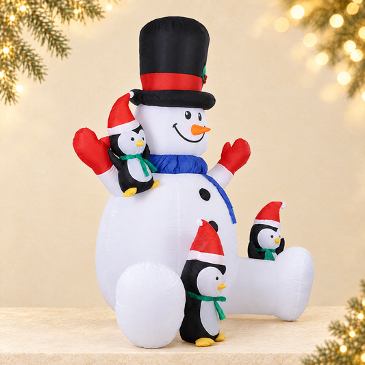 Inflatable Snowman Penguin Christmas Decoration — ivory Christmas product photograph