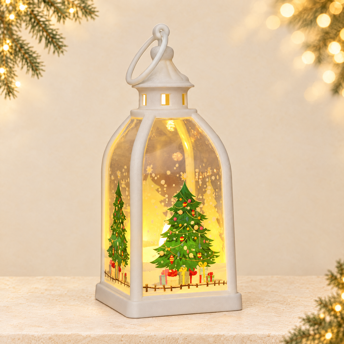Christmas wind lamp — ivory Christmas product photograph