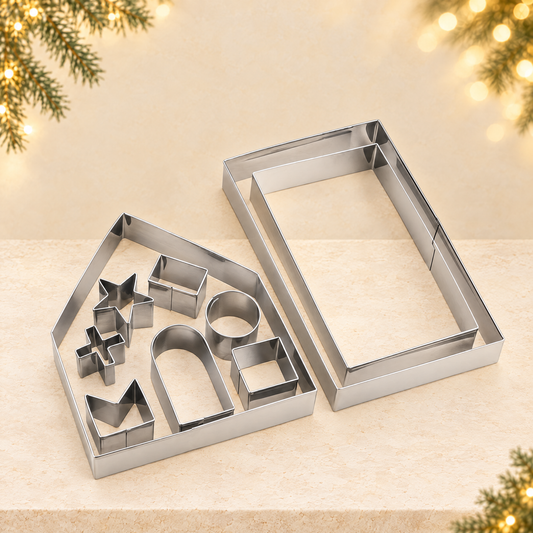 Christmas Stainless Steel Cookie Molds 10-Piece Set — ivory Christmas product photograph