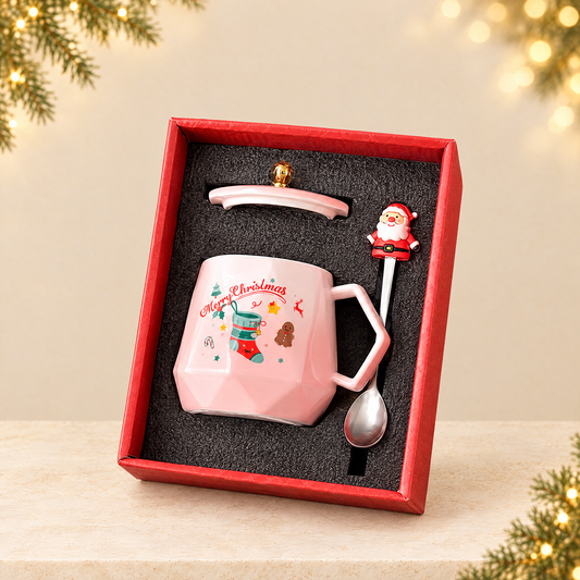 Christmas Santa Ceramic Coffee Mug — ivory Christmas product photograph