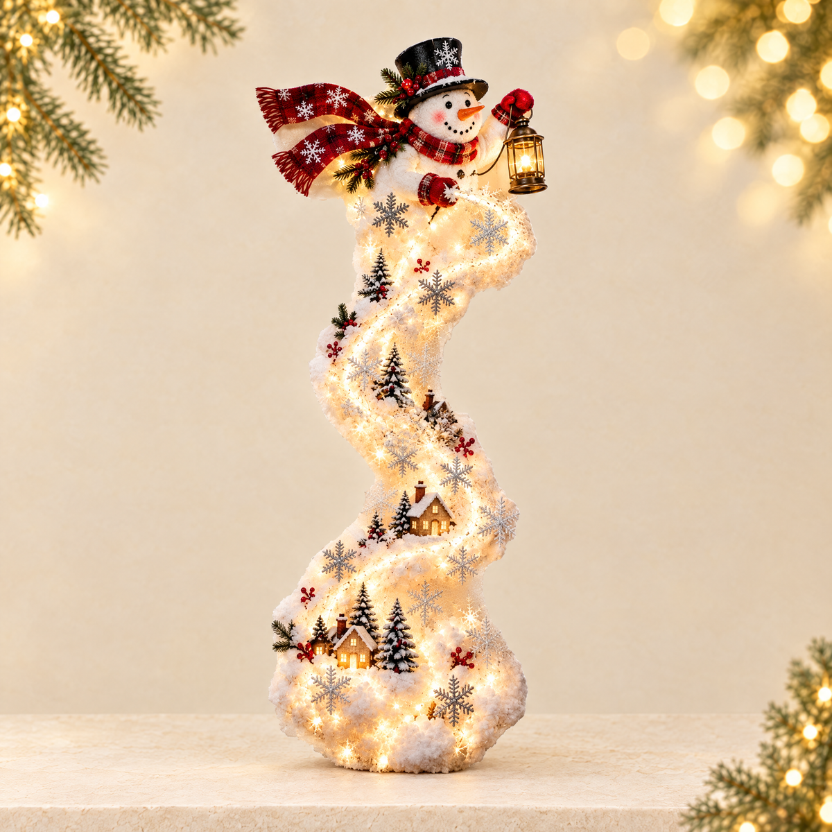 Christmas Wall Lights – Train, Reindeer & Festive Designs — ivory Christmas product photograph