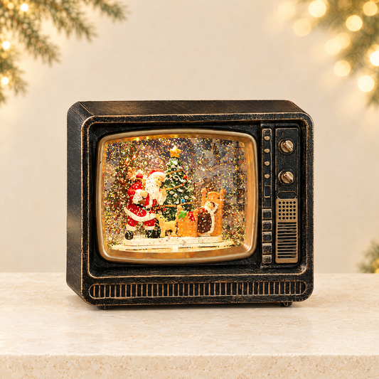 Christmas Music Snowfall TV Night Light — ivory Christmas product photograph