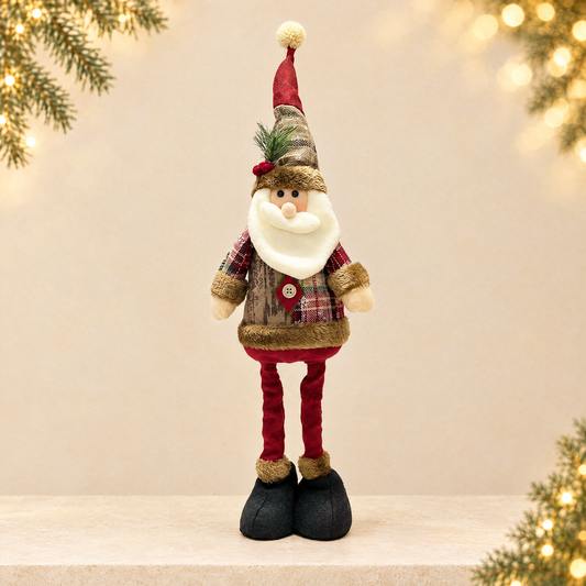 Retractable Christmas Decoration Doll — ivory Christmas product photograph
