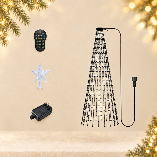 Bluetooth App Controlled Christmas Tree LED String Lights — ivory Christmas product photograph