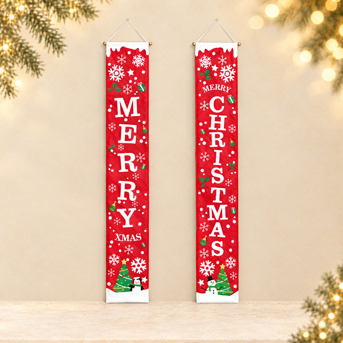 Christmas banner — ivory Christmas product photograph