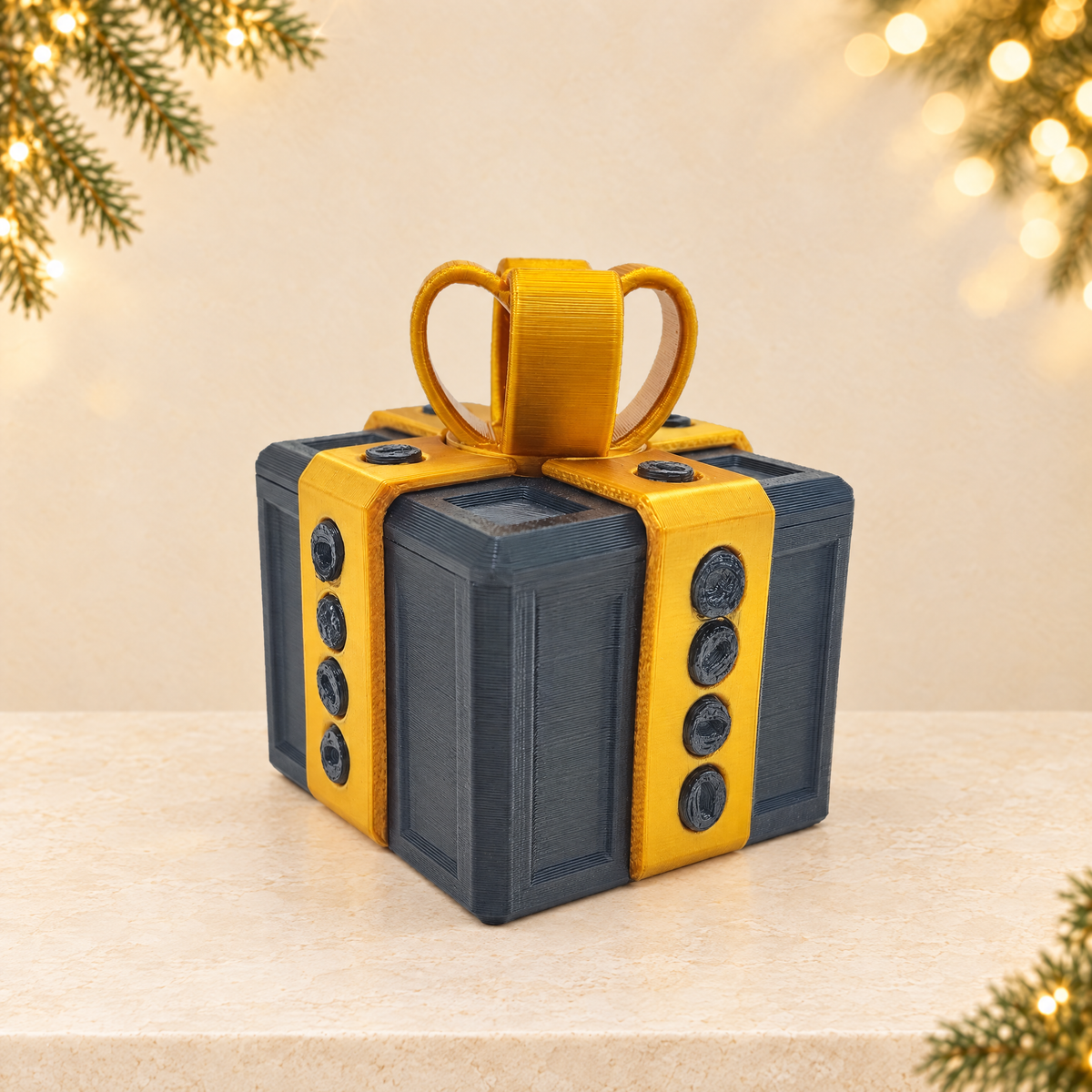 AnnoyingGiftBox Annoying Box Surprise Gift Box for Girlfriend and Mother Gift Ten Thousand Christmas Packaging Gift Box — ivory Christmas product photograph