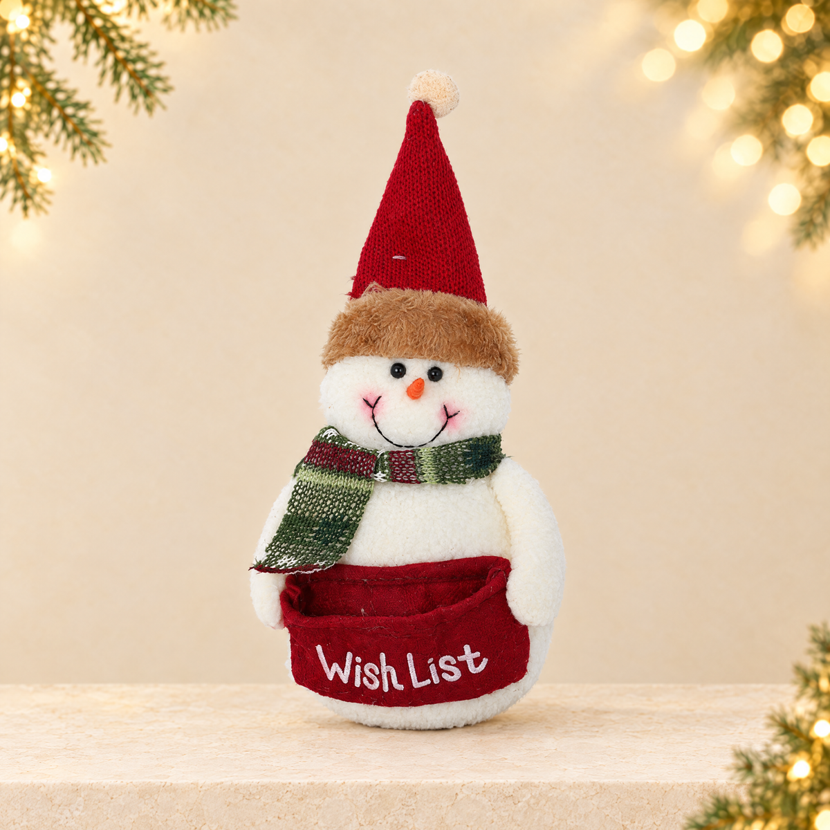 Christmas Decorations Snowman Santa Claus — ivory Christmas product photograph