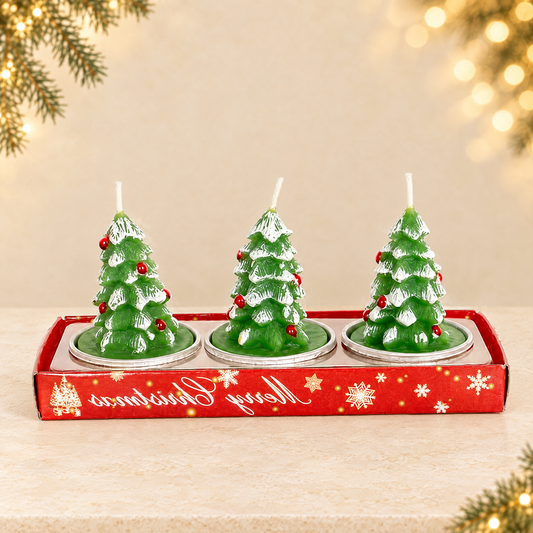 Christmas tealight candles — ivory Christmas product photograph
