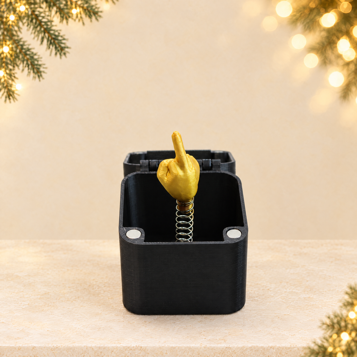 Christmas Surprise Gift Box – Novelty Pop-Up Designs — ivory Christmas product photograph