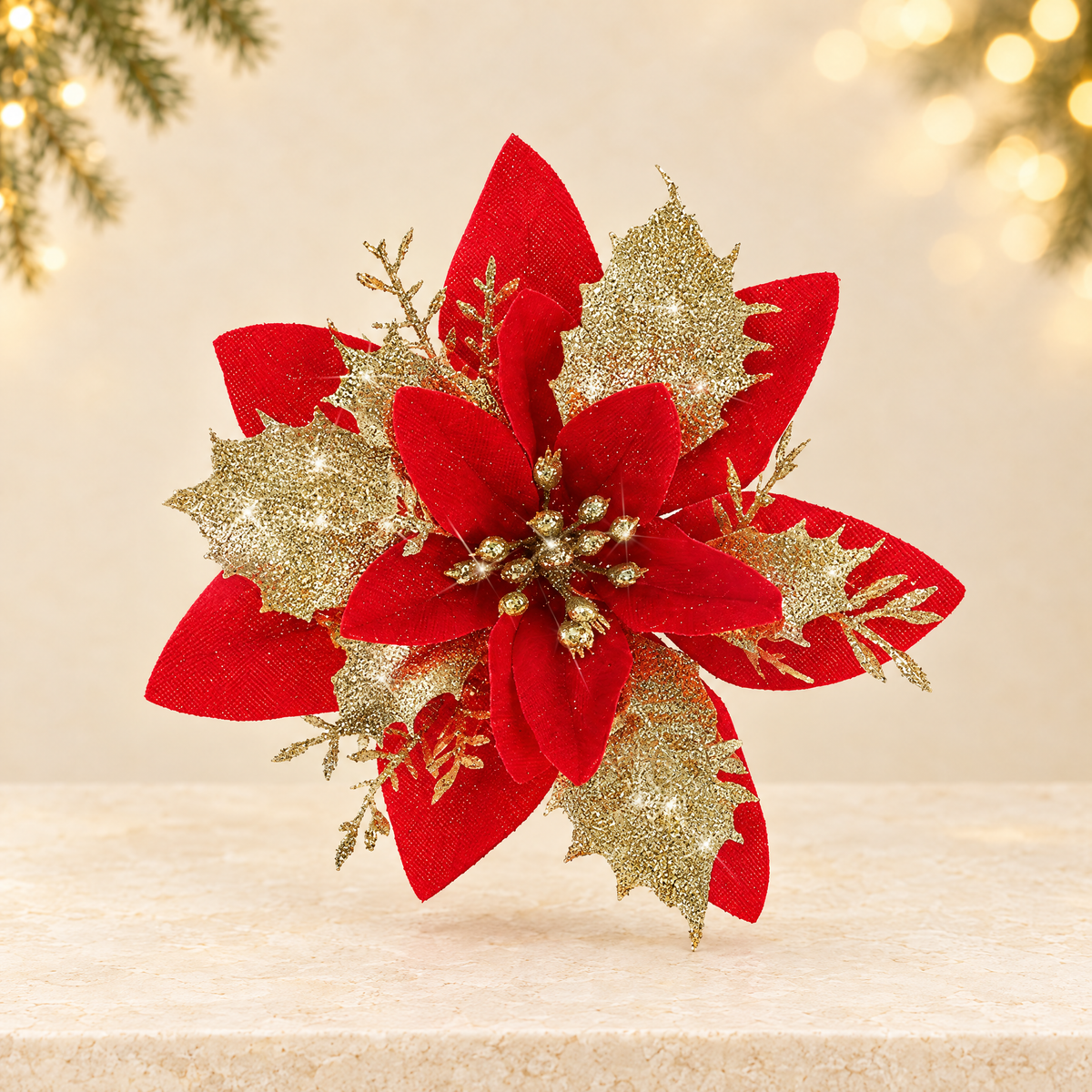 14.5CM Christmas decoration items — ivory Christmas product photograph