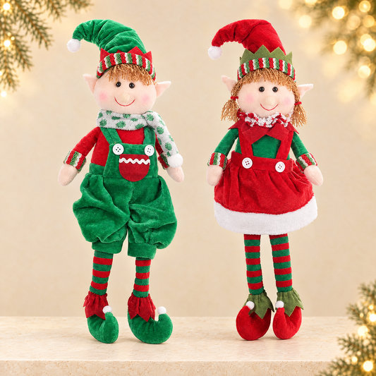 Christmas Sitting Doll — ivory Christmas product photograph
