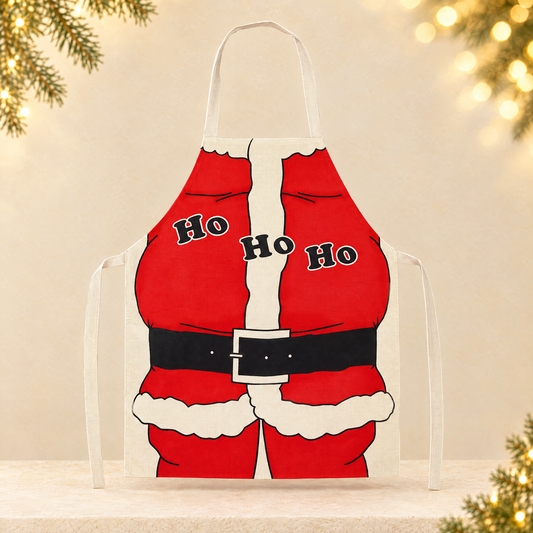 Christmas print apron — ivory Christmas product photograph