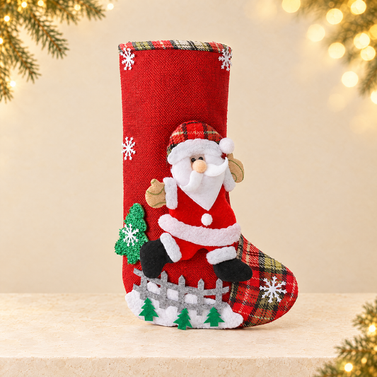 Christmas stocking — ivory Christmas product photograph