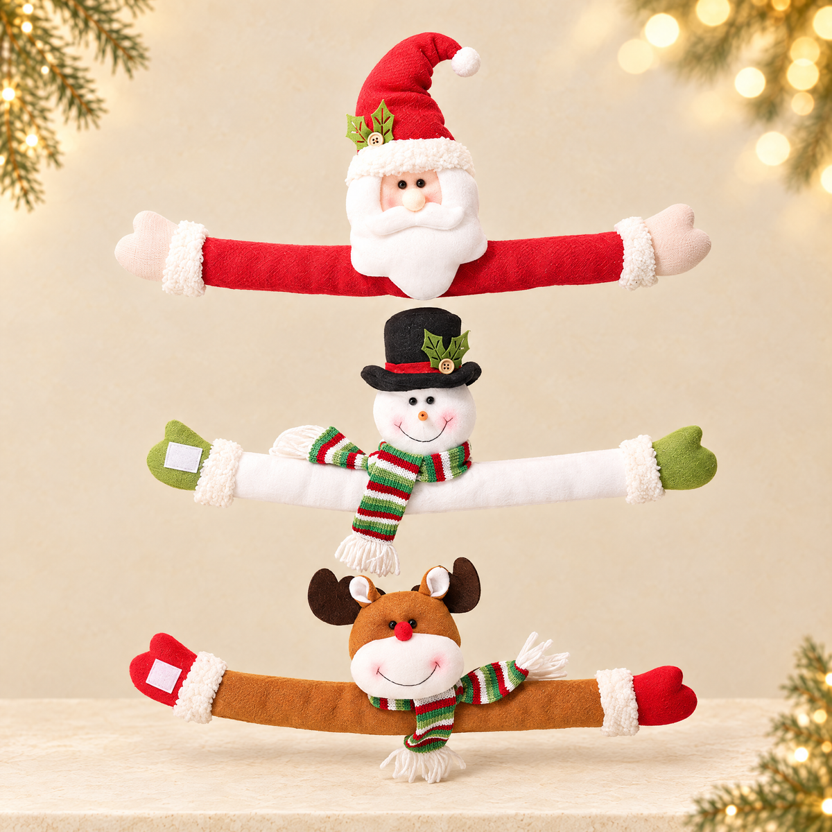 Christmas Curtain Buckle Decoration — ivory Christmas product photograph